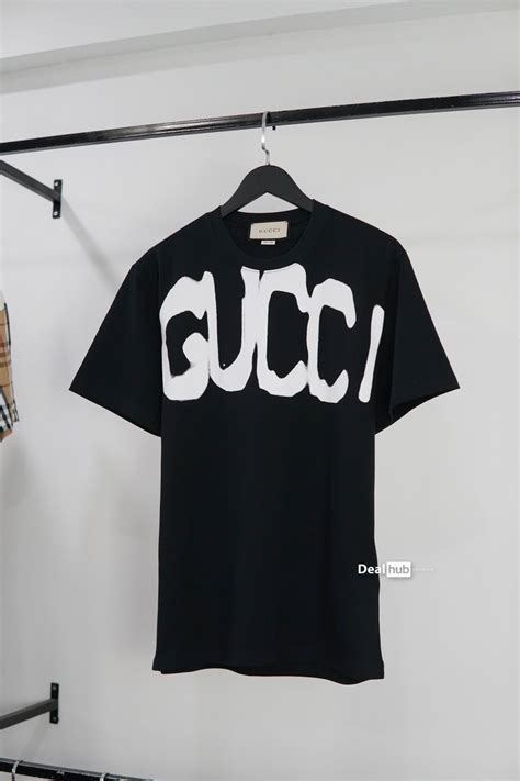 balenciaga gucci tshirt|balenciaga black shirt white sleeve.